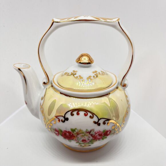 Floral And Iridescent Teapot - Picture 1 of 4